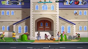 Hentai game with ecchi elements and busty women