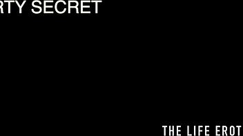 Cute sexy blonde stares in the mirror while fingering herself to climax