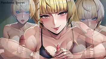 Stepmom plots revenge in a wild anime scene with huge outfits and intense drama