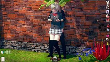 【性格ポジティブで明るい】 ai女プレイエロ動画 金髪爆乳jk編 エッチあり リアル3dcgエロゲーム【ヘンタイゲーム】