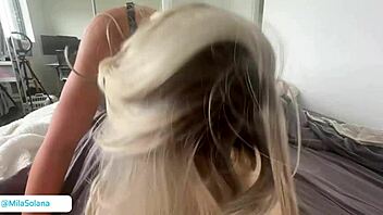 Daddy fills up tight Latina pussy with cum