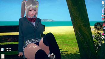 【性格ポジティブで明るい】 ai女プレイエロ動画 金髪爆乳jk編 エッチあり リアル3dcgエロゲーム【ヘンタイゲーム】