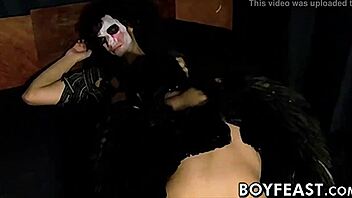 Twinks In Scary Costumes Suck Monster Cocks And Masturbate Intensely