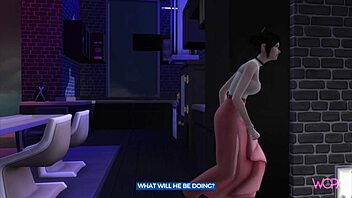 3D cartoon of Harley Quinn and Bruce's steamy encounter