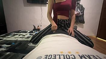 young girl sucks for rent payment