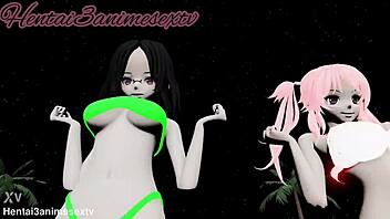 i'm watching hentai3animesextv chapter 3, dancing and having sex with my favorite mistress and her friend