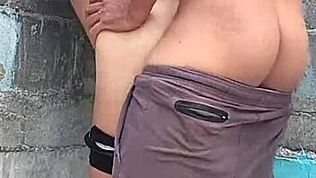 Brunette Neighbor With Brown Eyes Gets Banged Hard Against The Wall