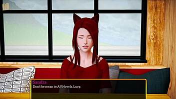 In my new family 502, the redhead with small tits navigates family dynamics.