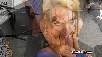 blonde milf housewife gets fucked hard for stealing batteries