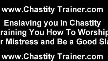 We Will Tease Your Caged Cock With Handjob And Orgasm Denial!