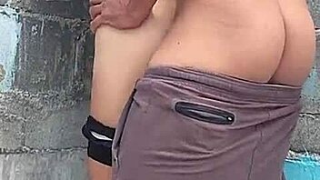 Brunette Neighbor With Brown Eyes Gets Banged Hard Against The Wall