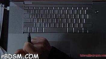 Shocking Prod On Bound Chicks Tits!