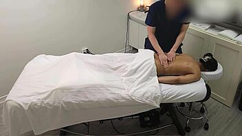 sarah, young indian college student, has first unforgettable massage with sexy natural body