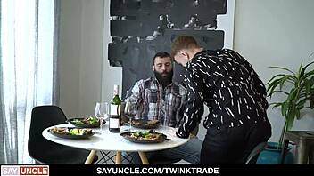 Stepdads and stepsons getting it on in a taboo threesome