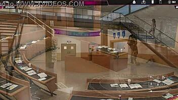 nun with big tits gets banged in public 3d cartoon gameplay