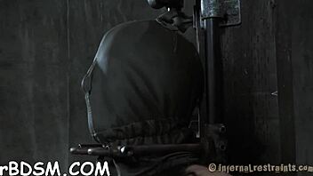 Wow, this angel is gagged and tied up for rough clit play!