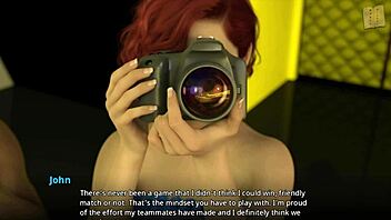 Watching a cheer routine with big tits