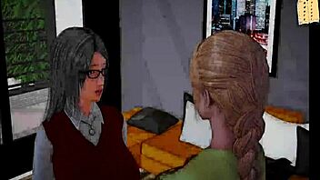 Blonde In Homemade Anime Family Scene 240