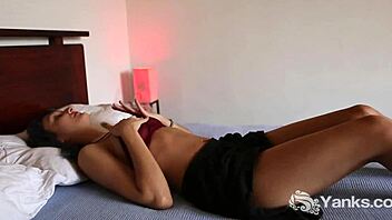 Lusty Jay Toys Her Hairy Twat in High Definition.