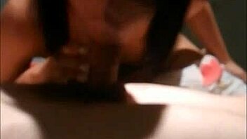 Brunette sucking and drinking cum. Is she cheating on her brazilian pov?