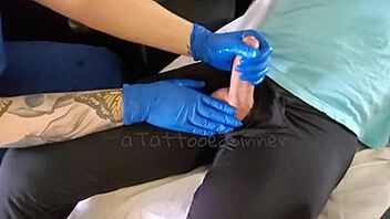 nurse teen gives fat cock a wild handjob!