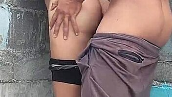 Brunette Neighbor With Brown Eyes Gets Banged Hard Against The Wall