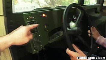 Two arab babes suck a cock in the jungle forest