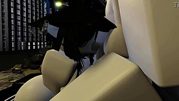 kyller sucking in the alley, 3d cartoon blowjob scene from rr34 anime