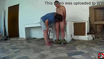 he fucks her shaved pussy on the barbecue, with claudia marie giving a massage and blowjob.