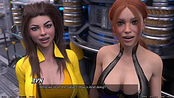 3D animated porn with step sisters in space adventure