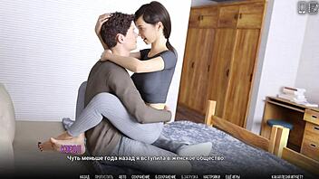 horny blonde teen 18+ slut fingering at university in gameplay part 8.