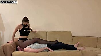 tattooed mistress sofi sits on my face in nylon pantyhose