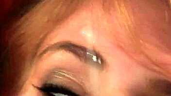 This unusual centerfold takes a massive jizz load right on her face.