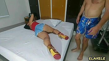 Married prostitute released by husband for anal gangbang