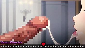 Playing a porn game with an anime whore in her parents’ bed