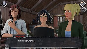 Hentai game with big-boobed MILF and monster cock