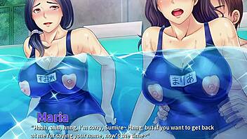 隣人3Pがプールで激イキ Ep4