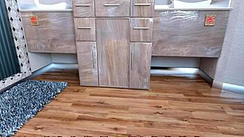 Naughty married bride says, 'join me in the shower, neighbor, for pussy action'