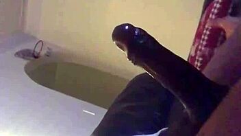 pretty ebony chokes on big black cock