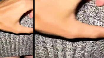 电影院惊险快速性爱，风险公共性交