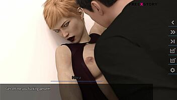 Dreams of desire - Alex fucking Nora forcefully in her ass and pussy hole, cumming inside her mouth.