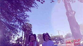 gina valentina in a tight sandwich scene with big sausages