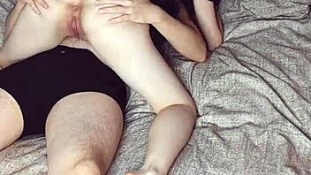 Horny stepsister rides my fat cock