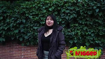 maría sandoval, hot latina, rides big black cock in pussy.