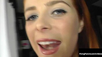 Penny Pax Slurps Monster Cock Handjob