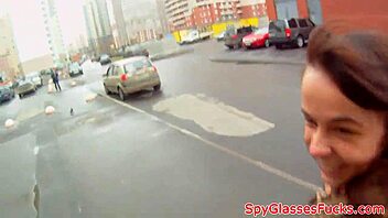 petite babe gets pov doggystyle action in outdoor reality.