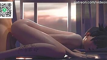 Dva Tracer Widow Licks Mercy's Pussy!