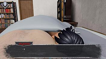 Hentai game with big-boobed MILF and monster cock