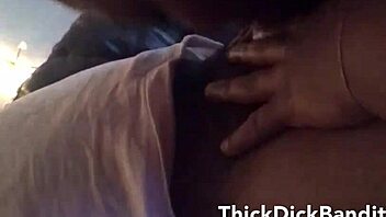 pretty ebony chokes on big black cock