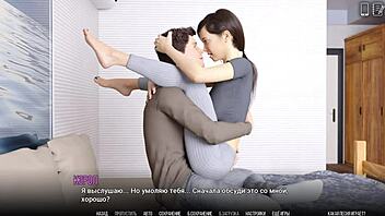 horny blonde teen 18+ slut fingering at university in gameplay part 8.